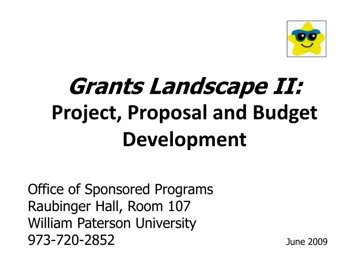 grants landscape ii project proposal and budget development