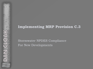 Implementing MRP Provision C.3