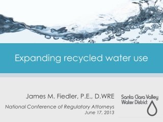 Expanding recycled water use