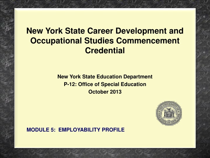 new york state career development and occupational studies commencement credential