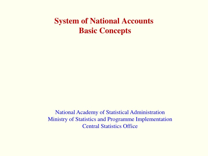 system of national accounts basic concepts