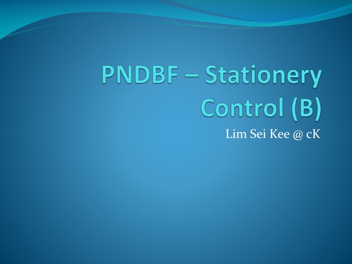 pndbf stationery control b