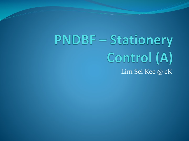pndbf stationery control a