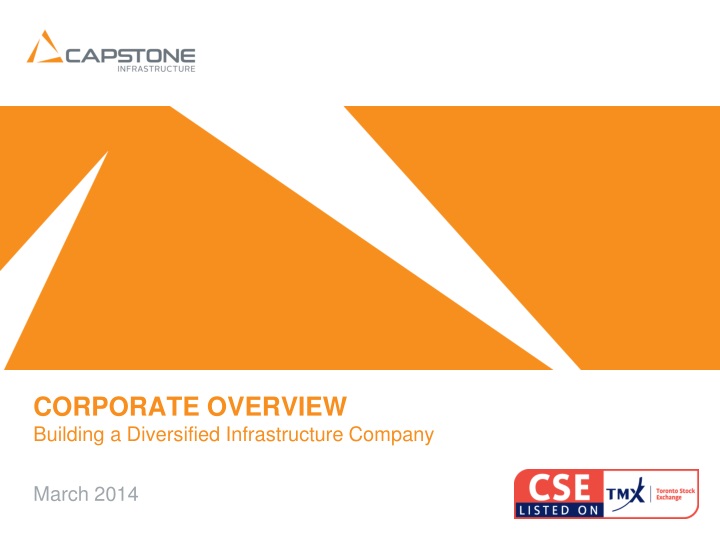 corporate overview building a diversified infrastructure company