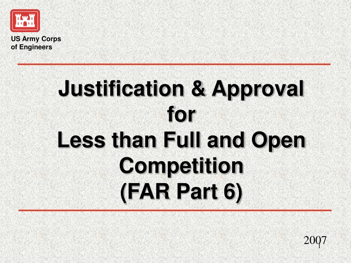 justification approval for less than full
