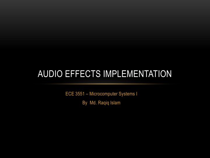 audio effects implementation