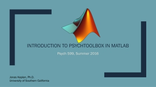 Introduction to PsychToolbox in MATLAB