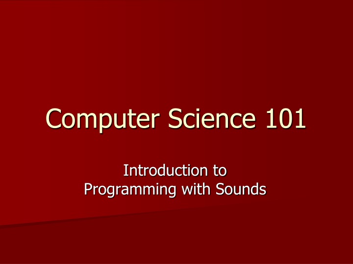 computer science 101