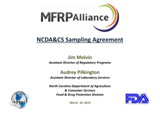 NCDA&amp;CS Sampling Agreement