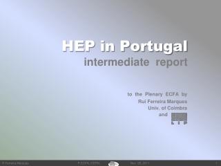 HEP in Portugal intermediate report