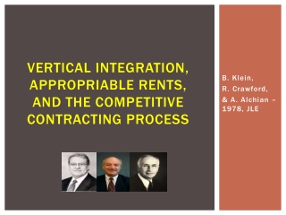 Vertical Integration, Appropriable Rents, and The Competitive Contracting Process