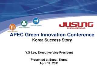 APEC Green Innovation Conference Korea Success Story