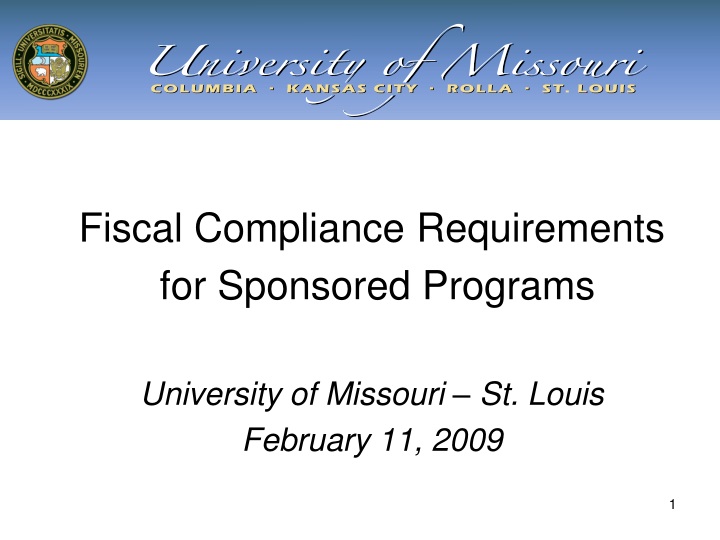 fiscal compliance requirements for sponsored