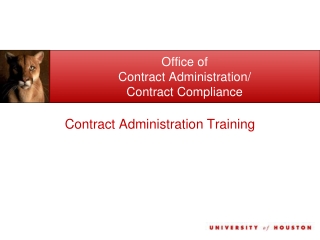 Office of Contract Administration/ Contract Compliance