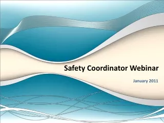 Safety Coordinator Webinar