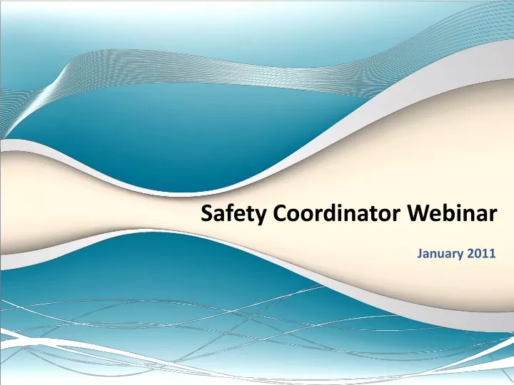 safety coordinator webinar