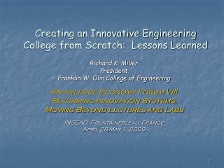 Creating an Innovative Engineering College from Scratch: Lessons Learned
