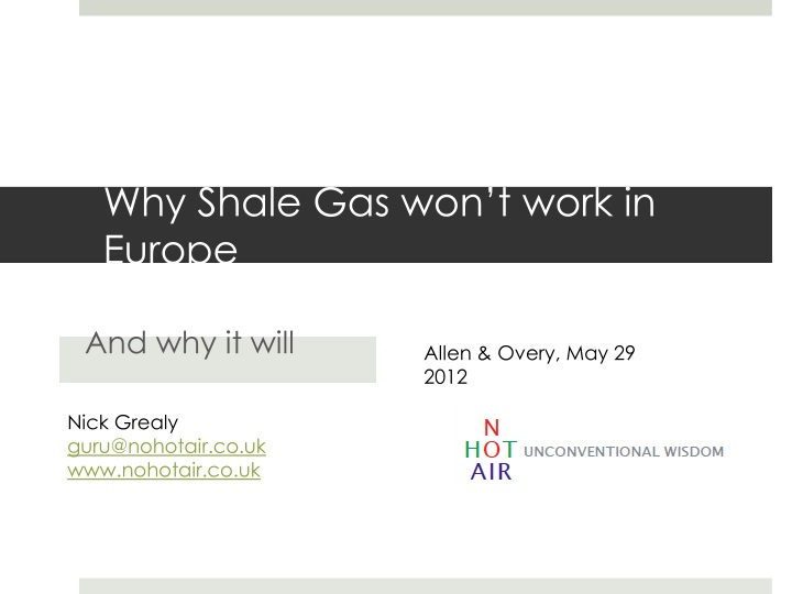 why shale gas won t work in europe