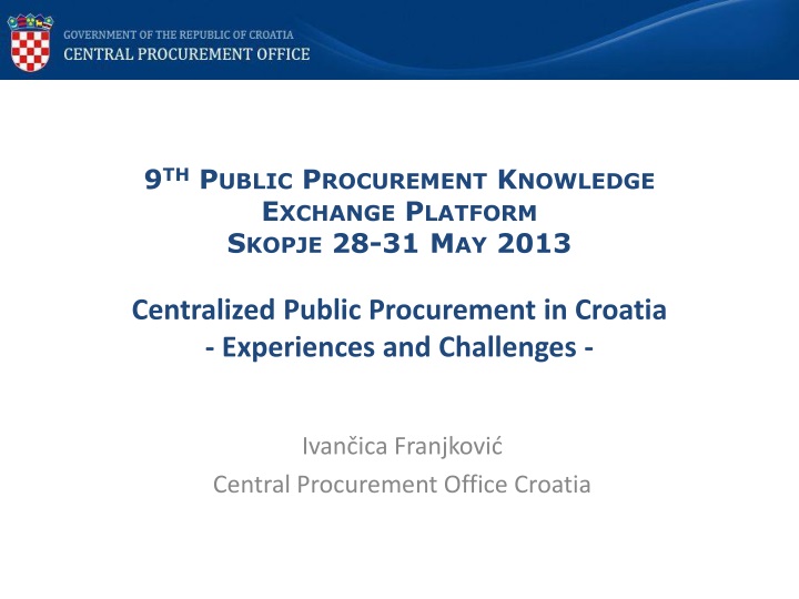 ivan ica franjkovi central procurement office croatia