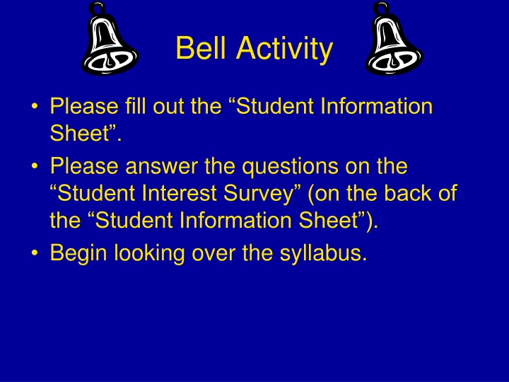 bell activity