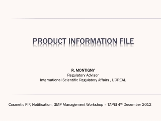Product Information File