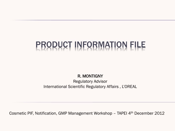 product information file