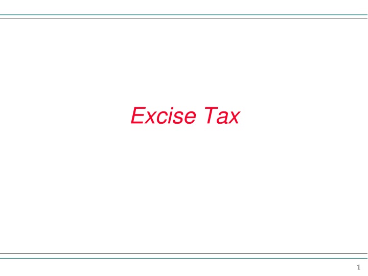 excise tax