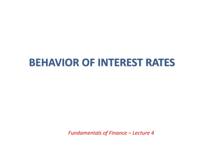 behavior of interest rates