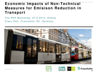 Economic Impacts of Non-Technical Measures for Emisison Reduction in Transport