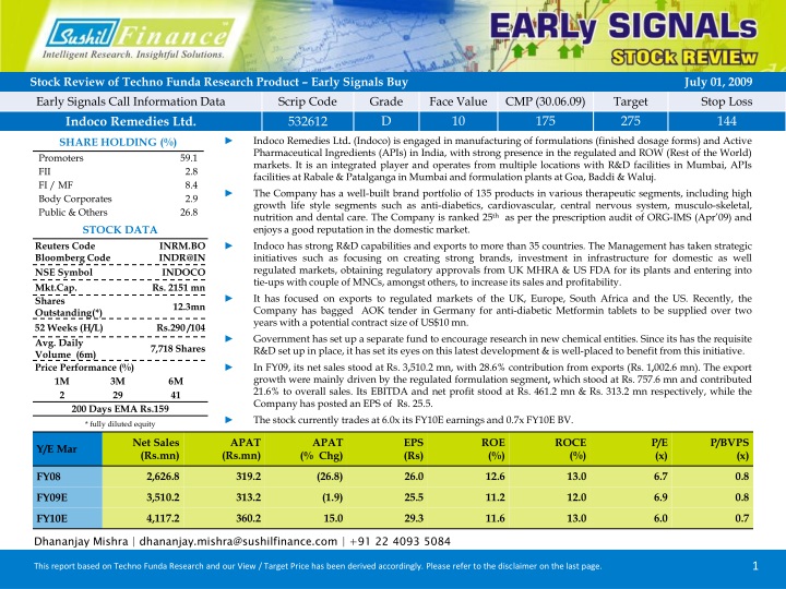 indoco remedies ltd indoco is engaged