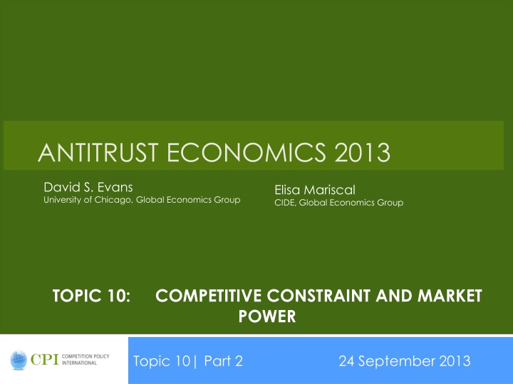 topic 10 competitive constraint and market power