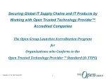 Security in Global IT Supply Chains through O-TTPS Accreditation - slide 1