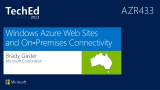 Windows Azure Web Sites and On-Premises Connectivity