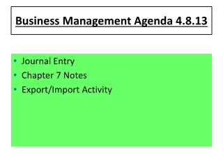 Business Management Agenda 4.8.13