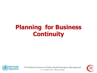 Planning for Business Continuity