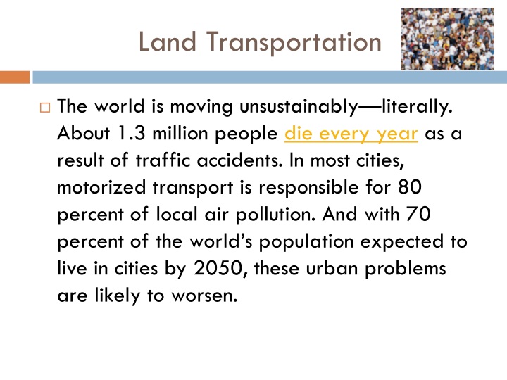 land transportation