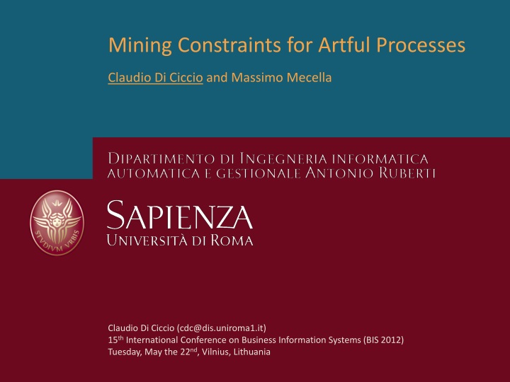 mining constraints for artful processes