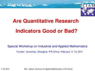 Are Quantitative Research Indicators Good or Bad?