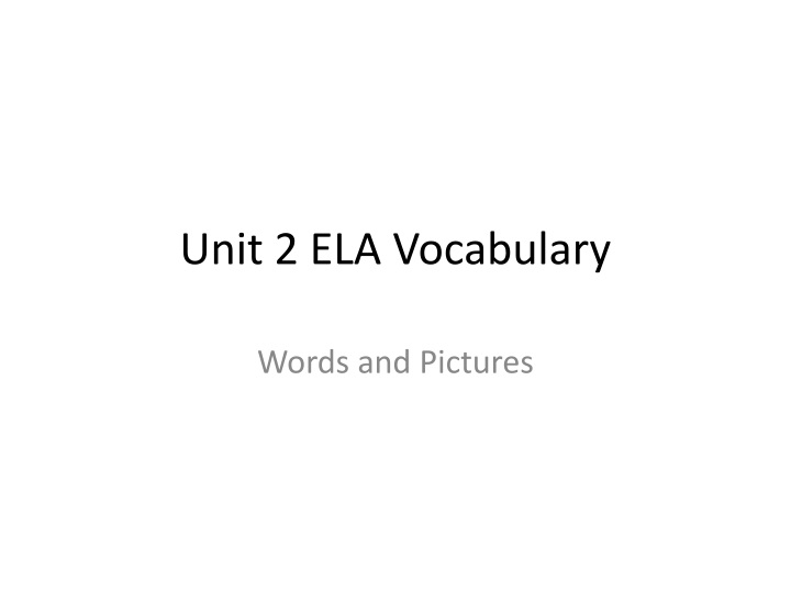unit 2 ela vocabulary