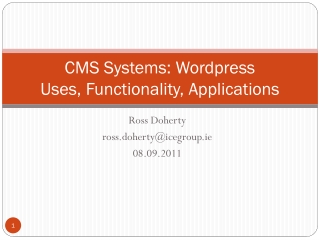 CMS Systems: Wordpress Uses, Functionality, Applications
