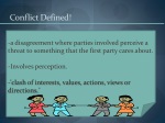 conflict Defined - slide 1