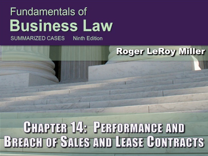 chapter 14 performance and breach of sales and lease contracts