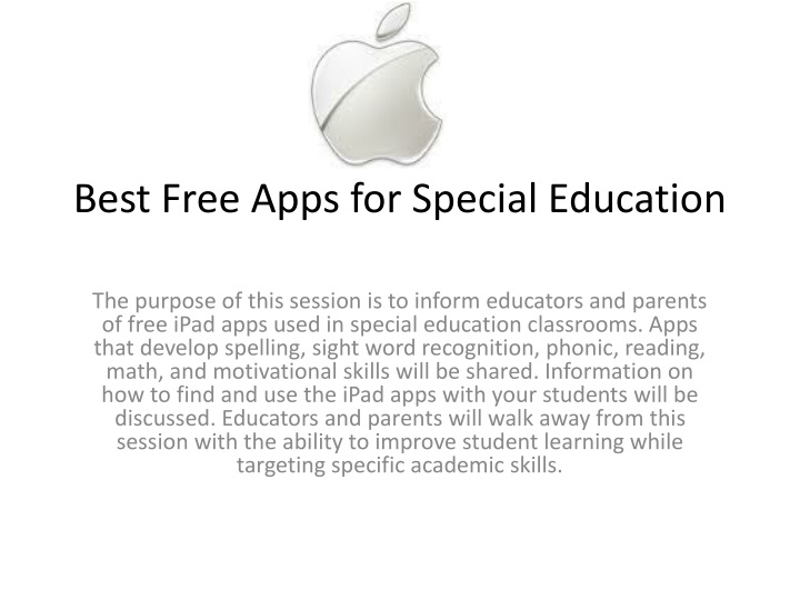 best free apps for special education