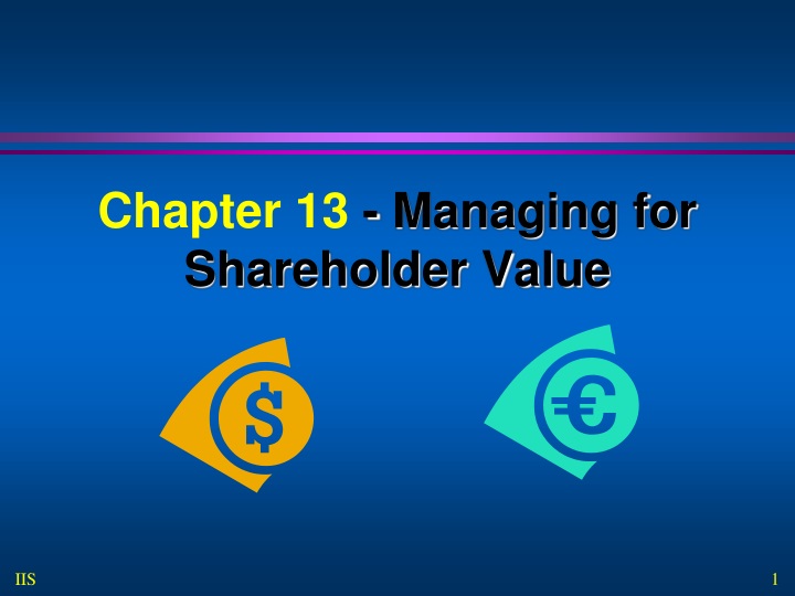 chapter 13 managing for shareholder value
