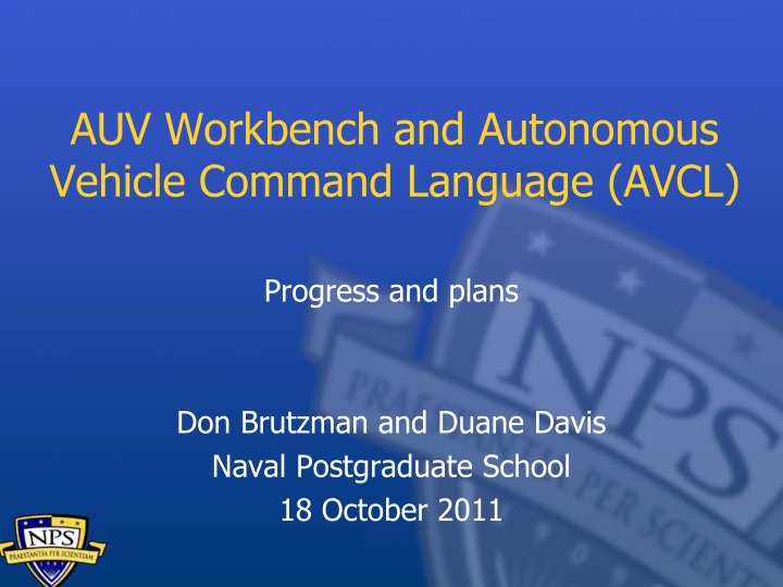 auv workbench and autonomous vehicle command language avcl