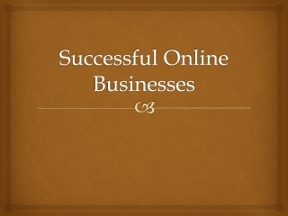 Successful Online Businesses