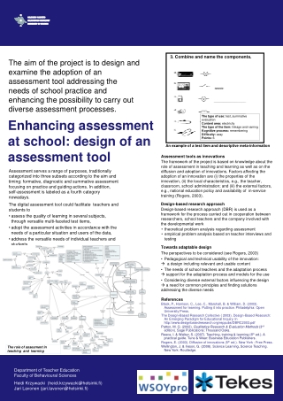 Enhancing assessment at school: design of an assessment tool