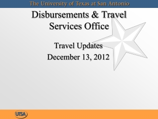 Disbursements &amp; Travel Services Office