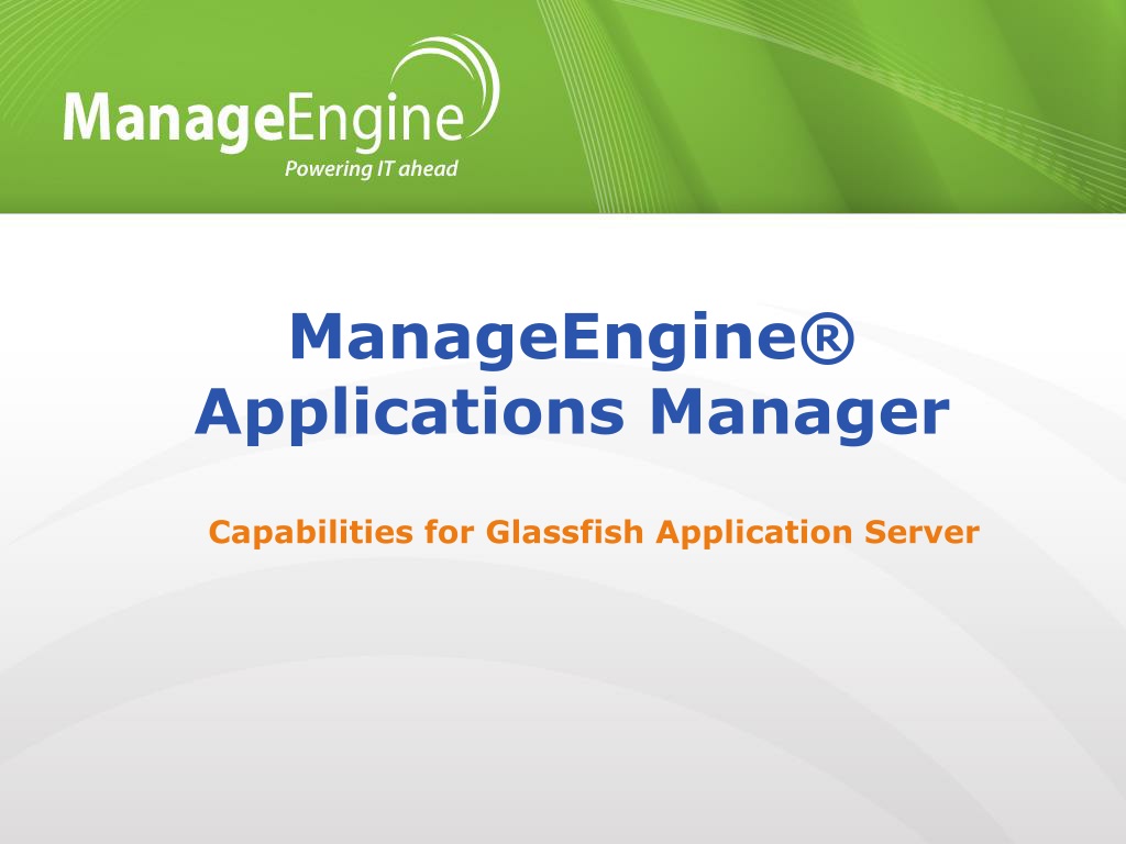 PPT - ManageEngine® Applications Manager PowerPoint Presentation, free ...