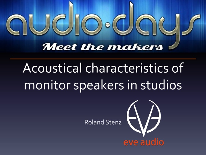 acoustical characteristics of monitor speakers in studios